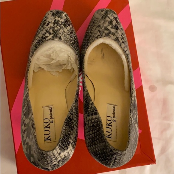 Koko & Palenki light grey python heels - Picture 5 of 7